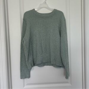 Old Navy Fuzzy Metallic Longsleeve XL Women’s Top in Mint